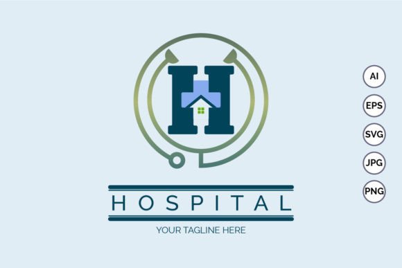 Hospital Letter H Medical Logo Graphics