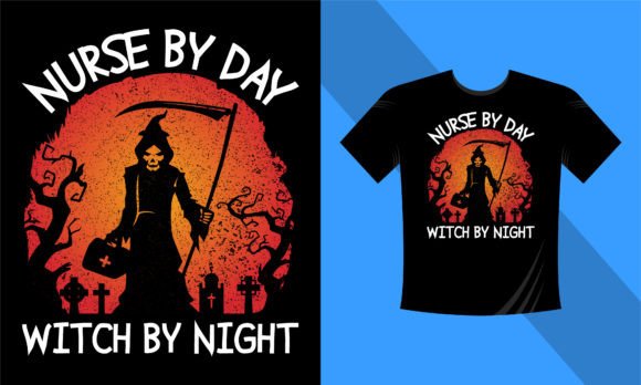 Nurse by Day Witch by Night - T-Shirt Graphics