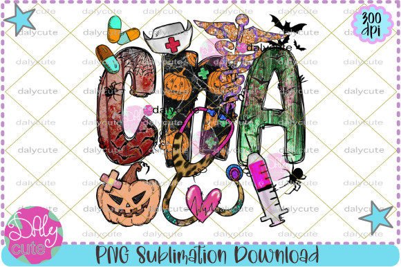 Nurse Halloween Sublimation: Graphics & Illustrations