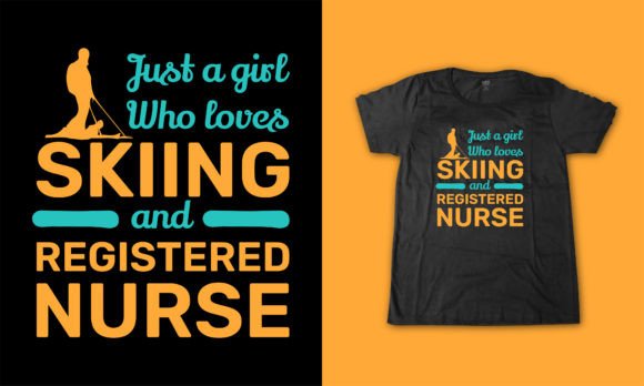 Registered Nurse Profession Skiing Shirt Graphics